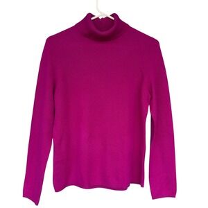 Charter Club Sweater Womens Medium Pink 100% Cashmere Turtleneck Pullover